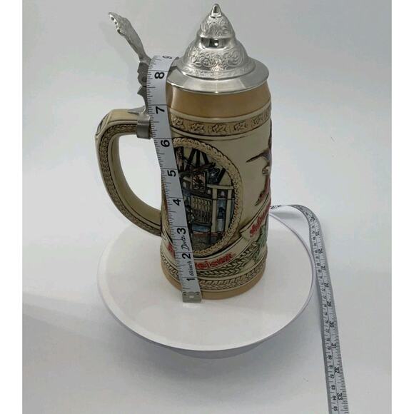 Vintage Anheuser Busch Lidded Stein Limited Edition 1V "Tavern House Scene" - Picture 8 of 8